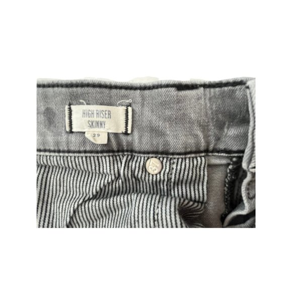 Designer Light Grey Madewell High Riser Skinny Jeans Dusty Wash SIZE 24 - Picture 5 of 8